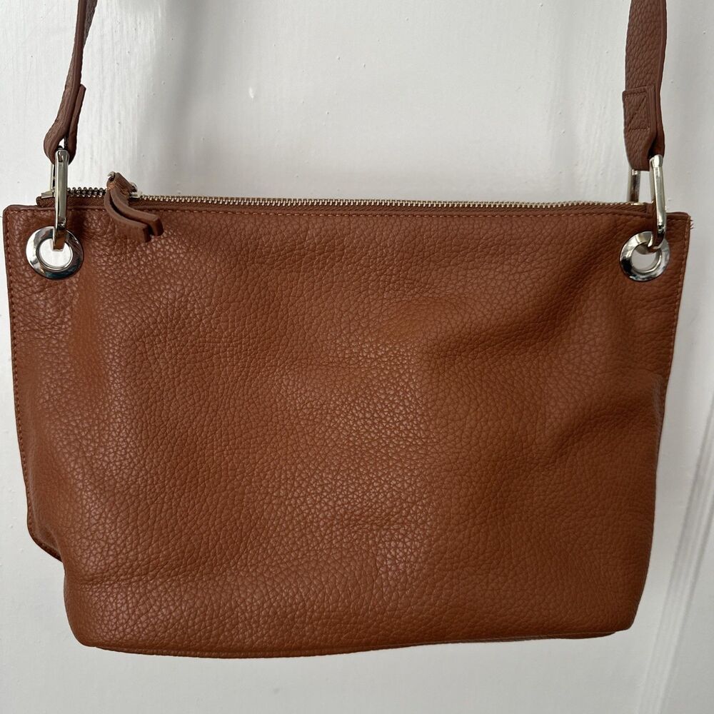 Oliver Bonas Brown Leather  Purse Crossbody Bag Boho Adjustable